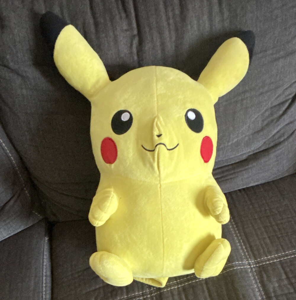 Pokémon Pikachu Plush Stuffed Animal Toy Yellow w/ Label, Pokémon TV Show